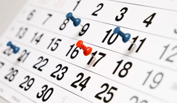 Calendario con puntine